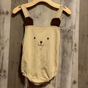 PatPat brown bear overalls bodysuit 12-18 months